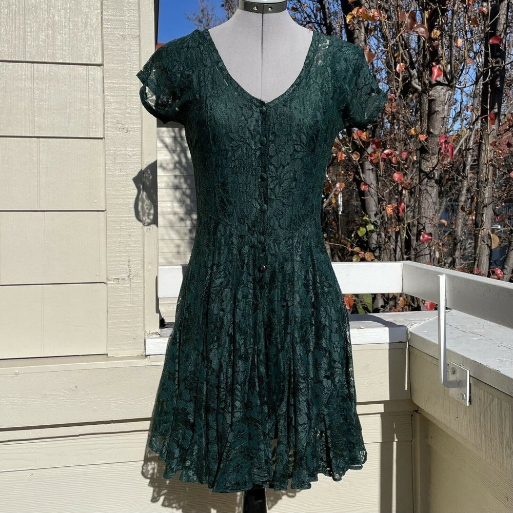 VTG Nostalgia Floral Dress Boho Grunge Cottagecore - Picture 1 of 8